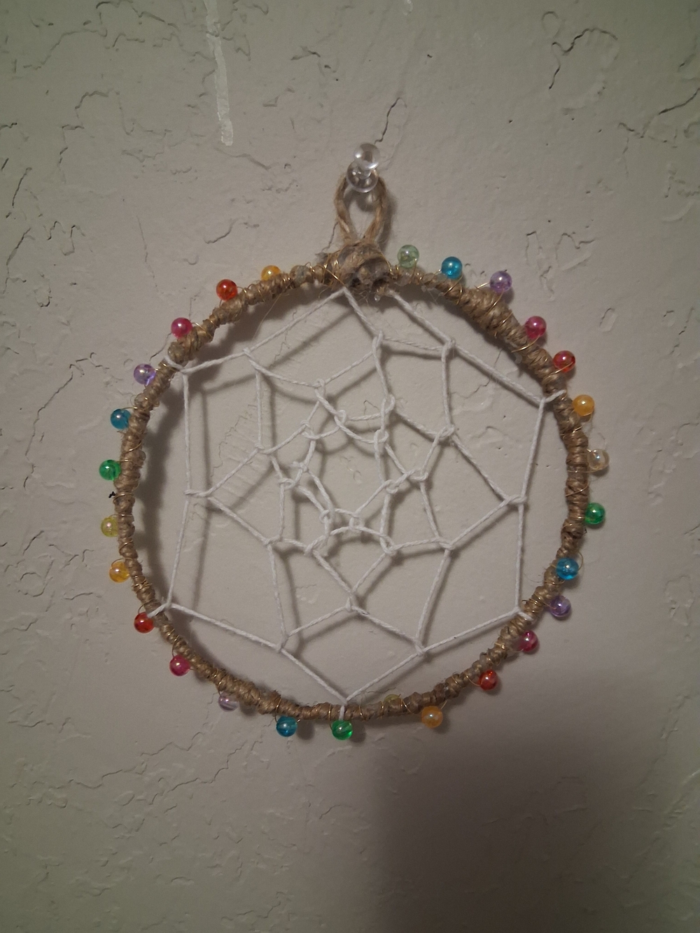 One Of Several Handmade Dreamcatchers with Multicolor Beads/string- You Choose